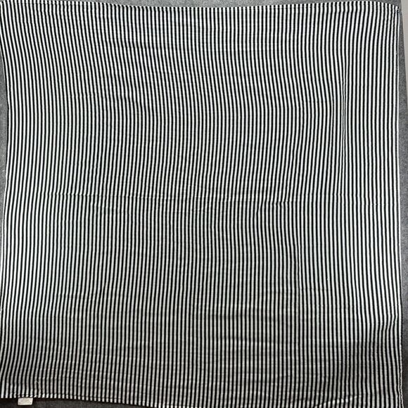 Modern Burlap Organic Cotton Muslin Swaddle Receiving blanket Monochrome Stripe - Picture 2 of 5